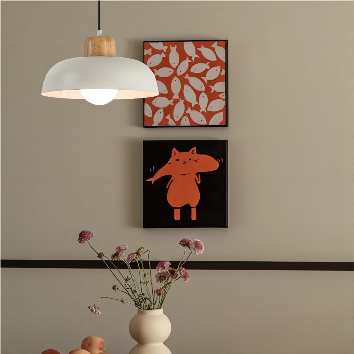 Ligna | Minimalist Scandinavian Matte Dome Pendant Light