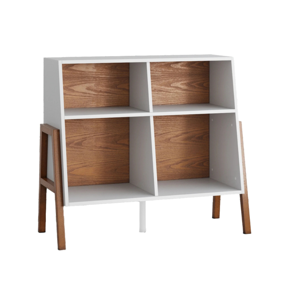 Lyra | Modern Open Cubby Four Compartment Storage Cabinet