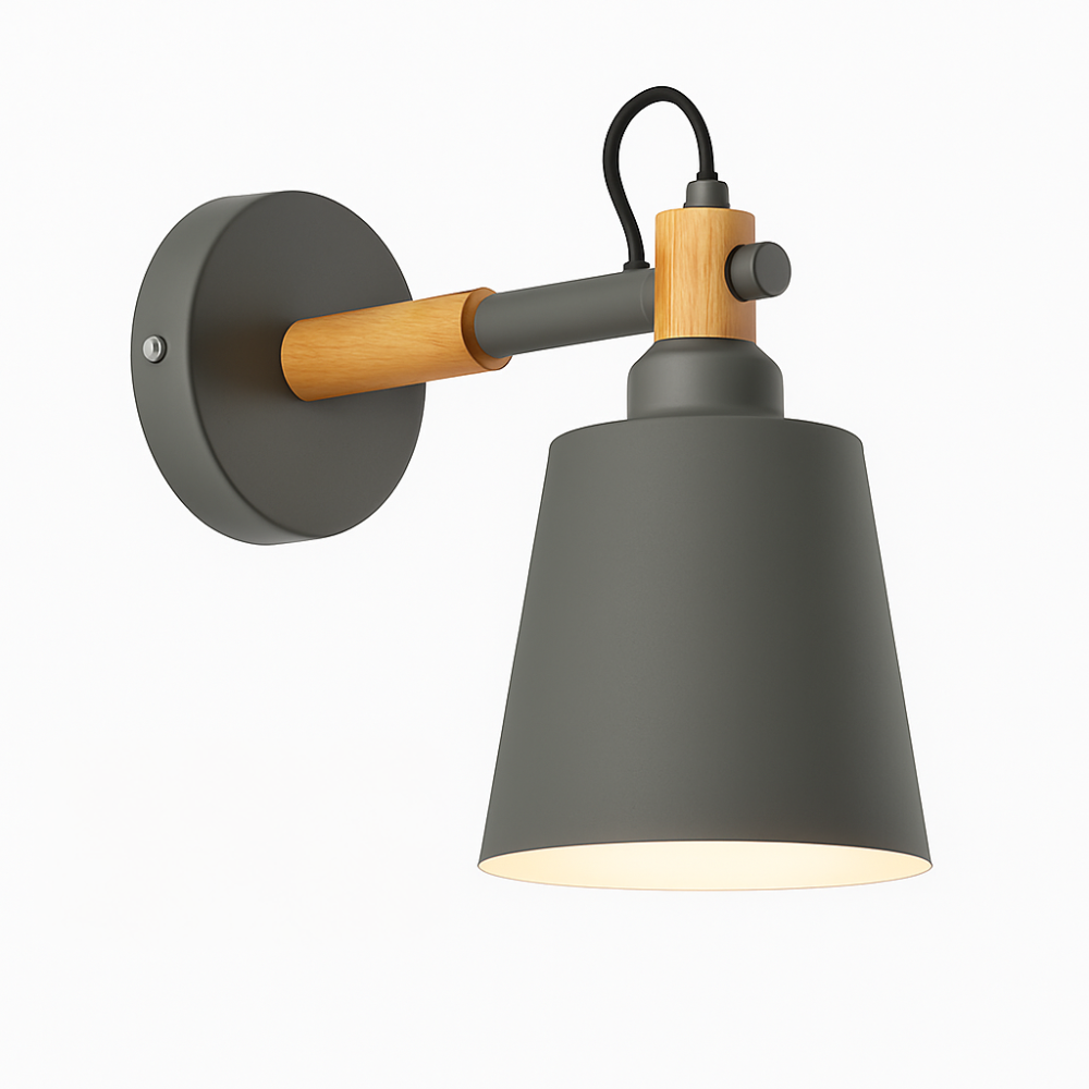 Vyrindo | Modern Nordic LED Wood Metal Wall Light
