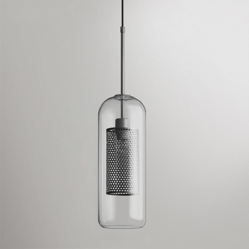 Cylura | Modern Clear Glass And Perforated Inner Lamp Pendant Light