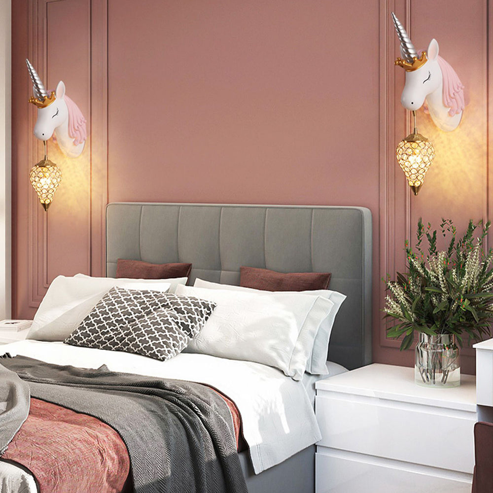 Whimthos | Whimsical Unicorn Silhouette Nursery Wall Light