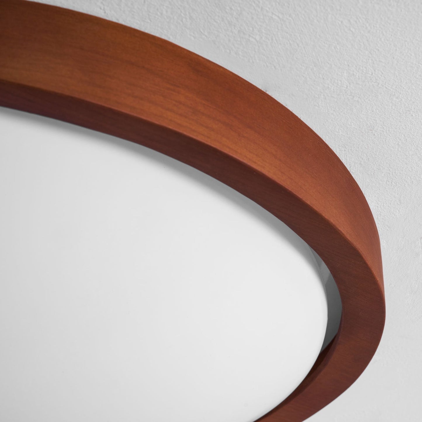 Kaelisyn | Organic Curved Wooden Geometric Silhouette Flush Mount Ceiling Light