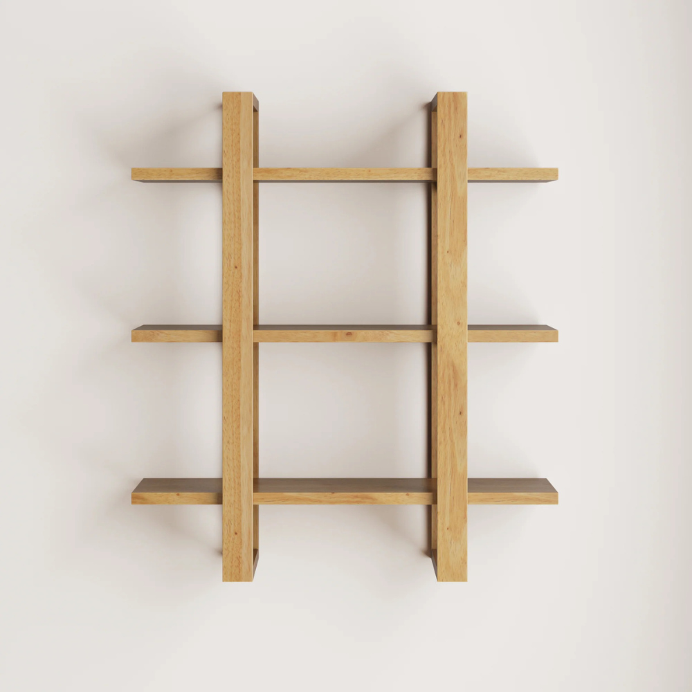 Aden | Modular Solid Wood Display Wall Shelf