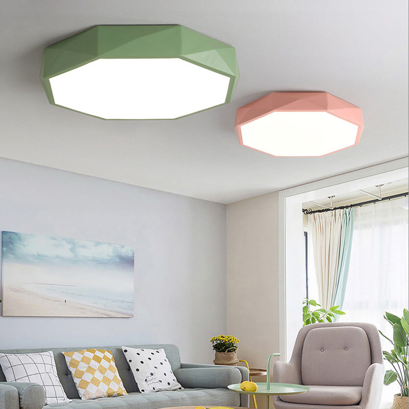 Zynthiar | Ultra Slim Geometric Octagon Acrylic Ceiling Light Fixture
