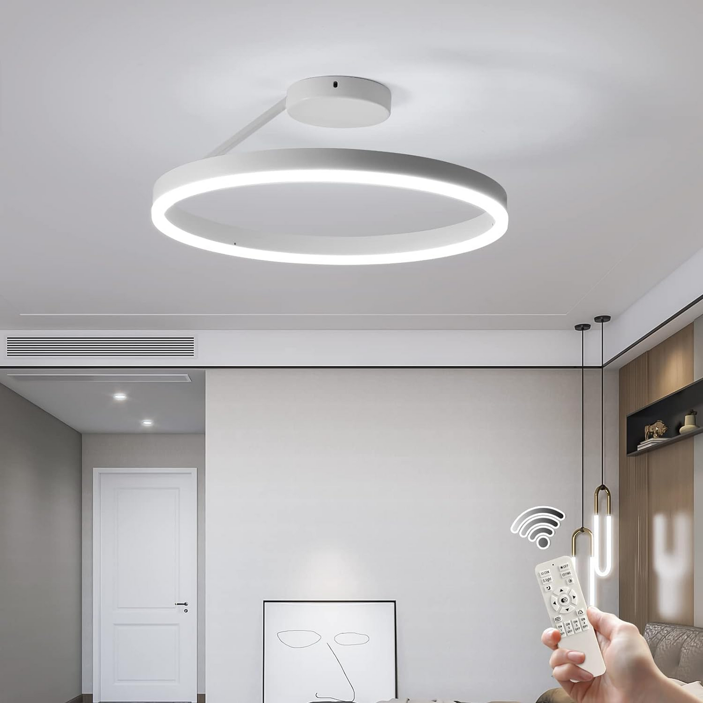 Aeris | Nordic Circular Metal Flush Mount Ceiling Light