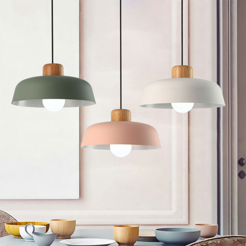 Ligna | Minimalist Scandinavian Matte Dome Pendant Light