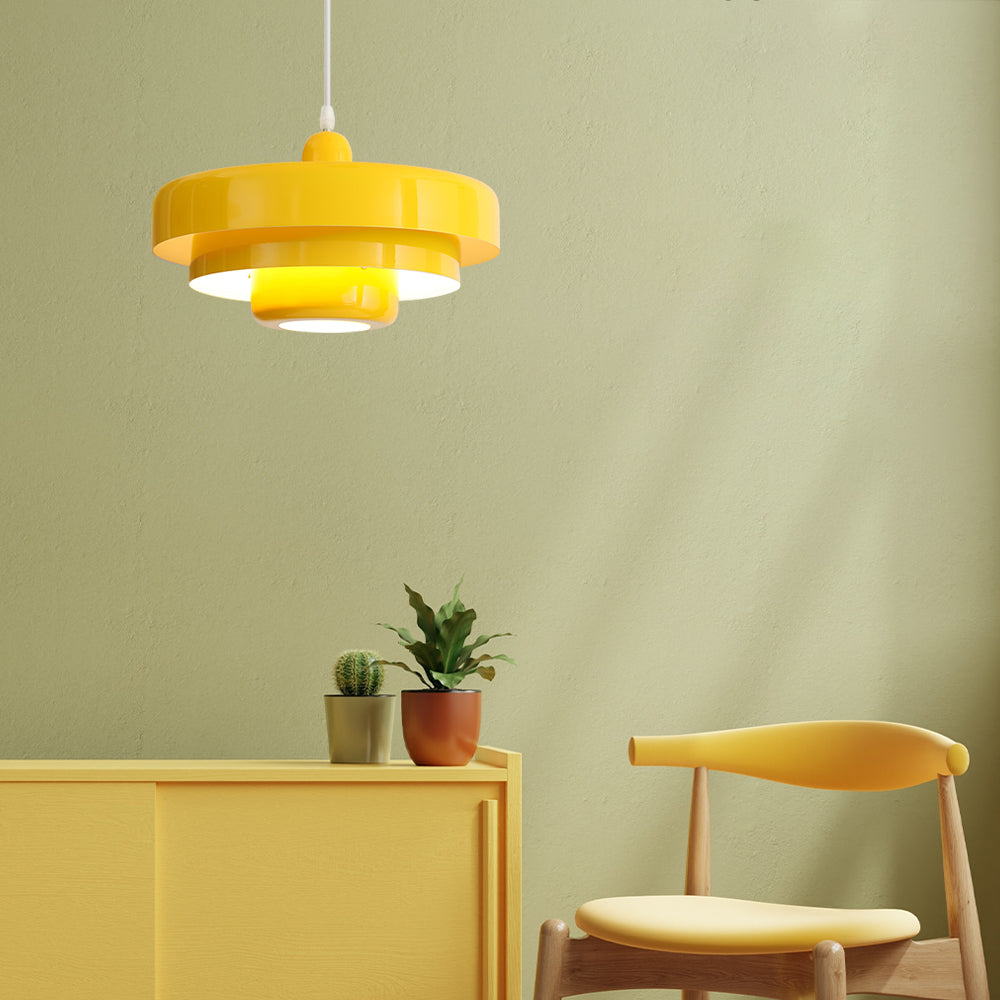 Retrova | Mid Century Modern Layered Iron Pendant Light