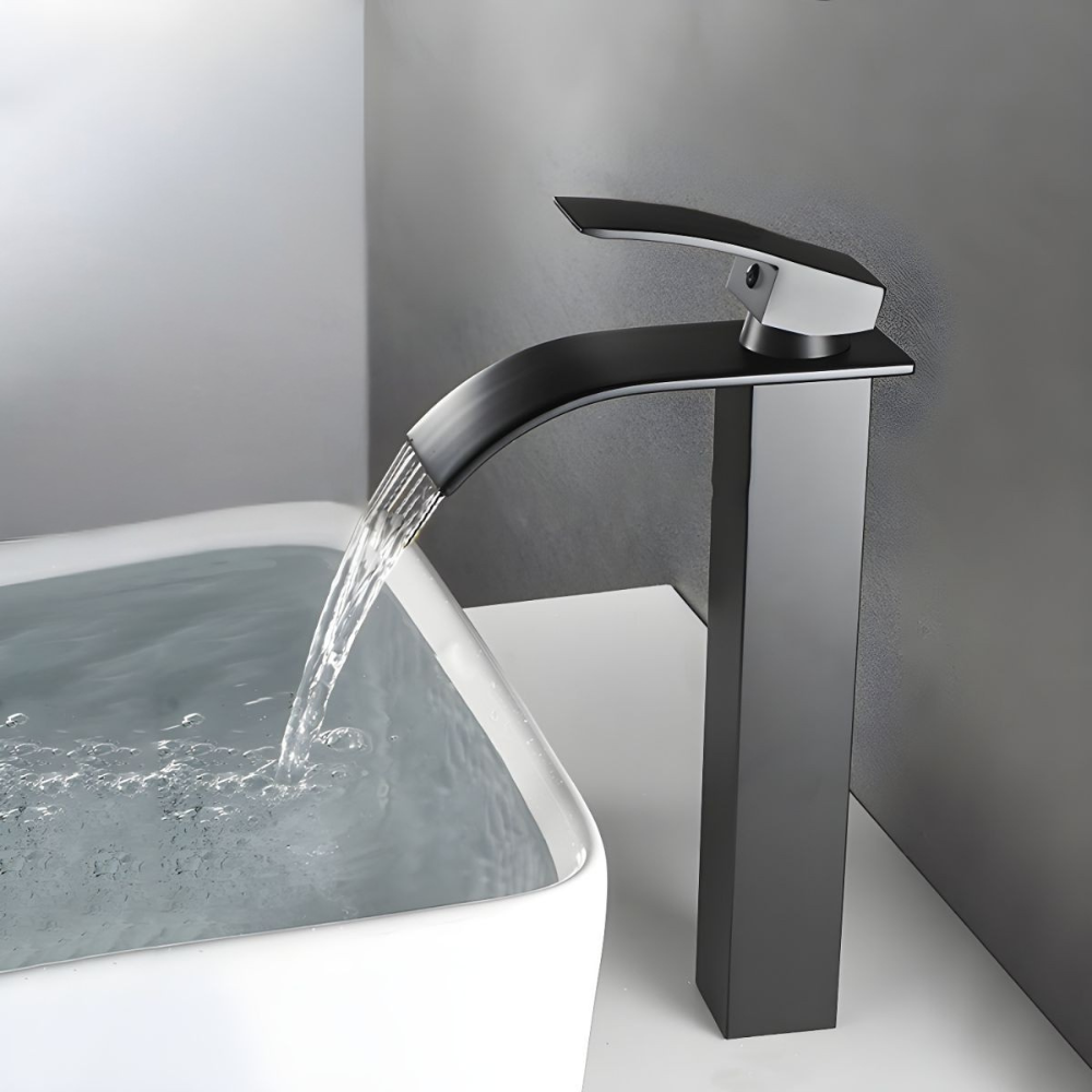 Kestruve | Modern Column Waterfall Spout Bathroom Sink Tap