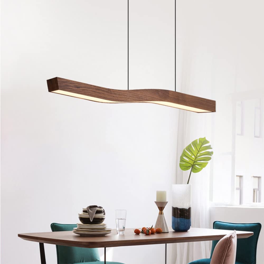 Erisun | Linear Arching Nordic Timber Pendant Light