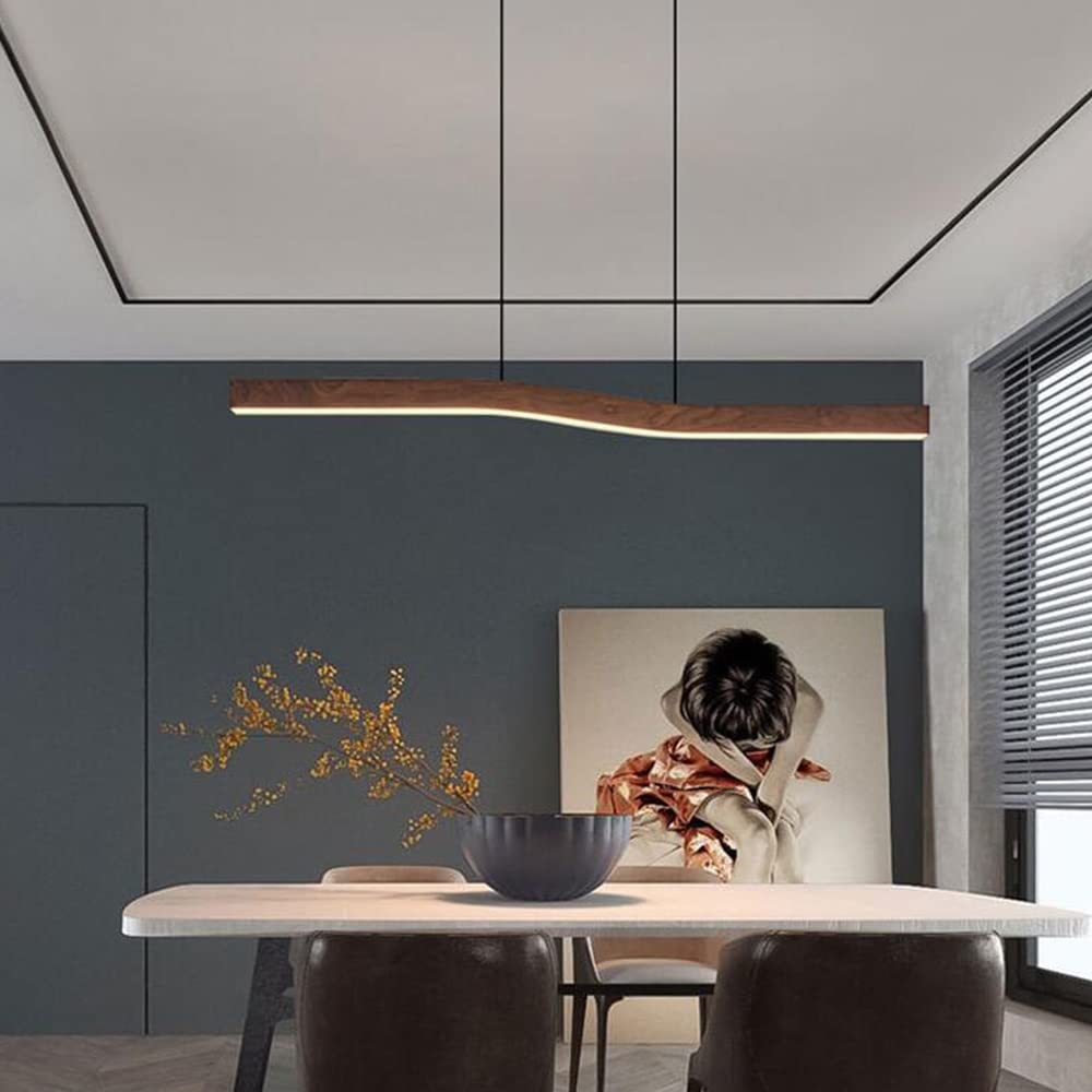 Erisun | Linear Arching Nordic Timber Pendant Light