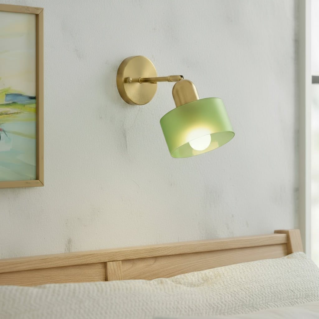 Cromia | Minimalist Cylinder Bauhaus Colored Glass Wall Light