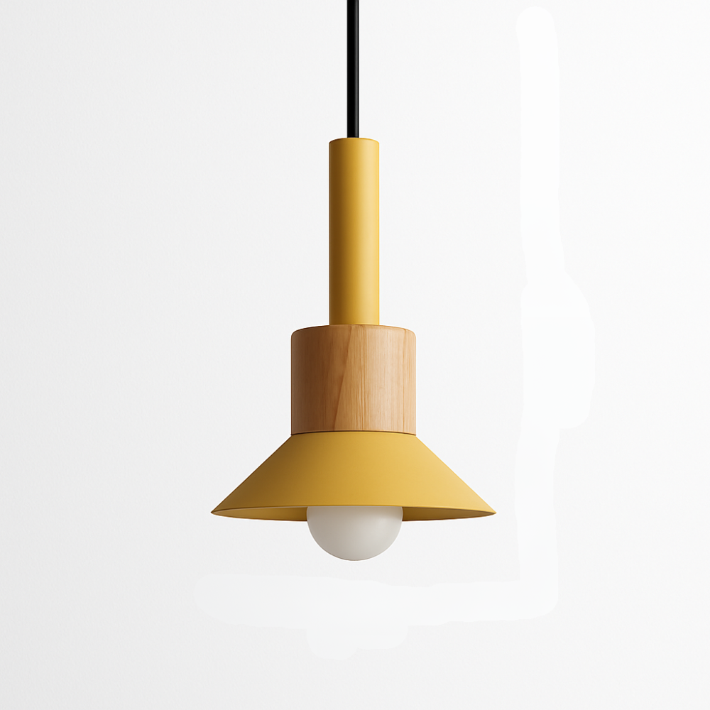 Briventa | Nordic Geometric Wood Metal Modern Pendant Ceiling Light