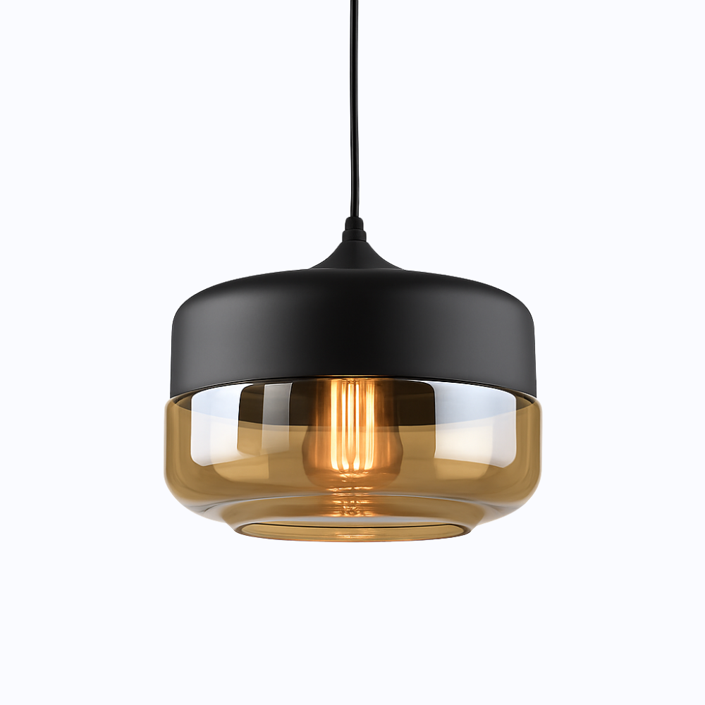Verphine | Modern Industrial Glass Metal Loft Pendant Light