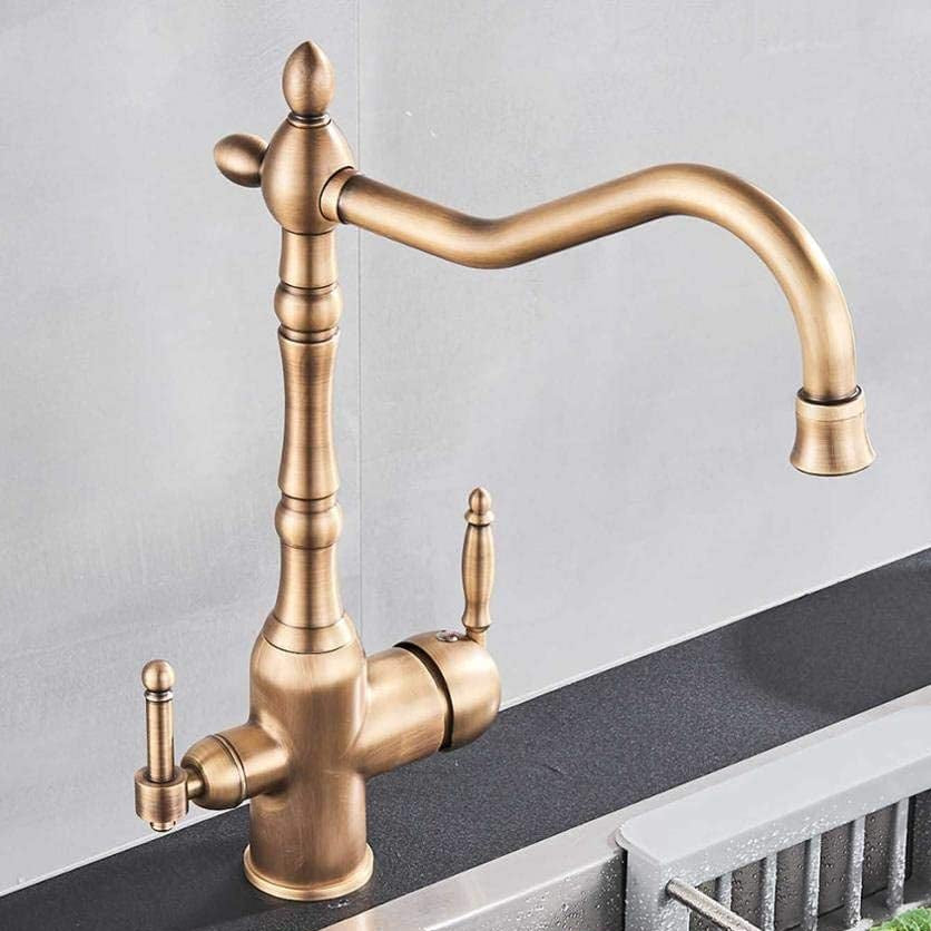 Halvarden | Classic Tall Arched Profile Two Handle Kitchen Sink Mixer Tap