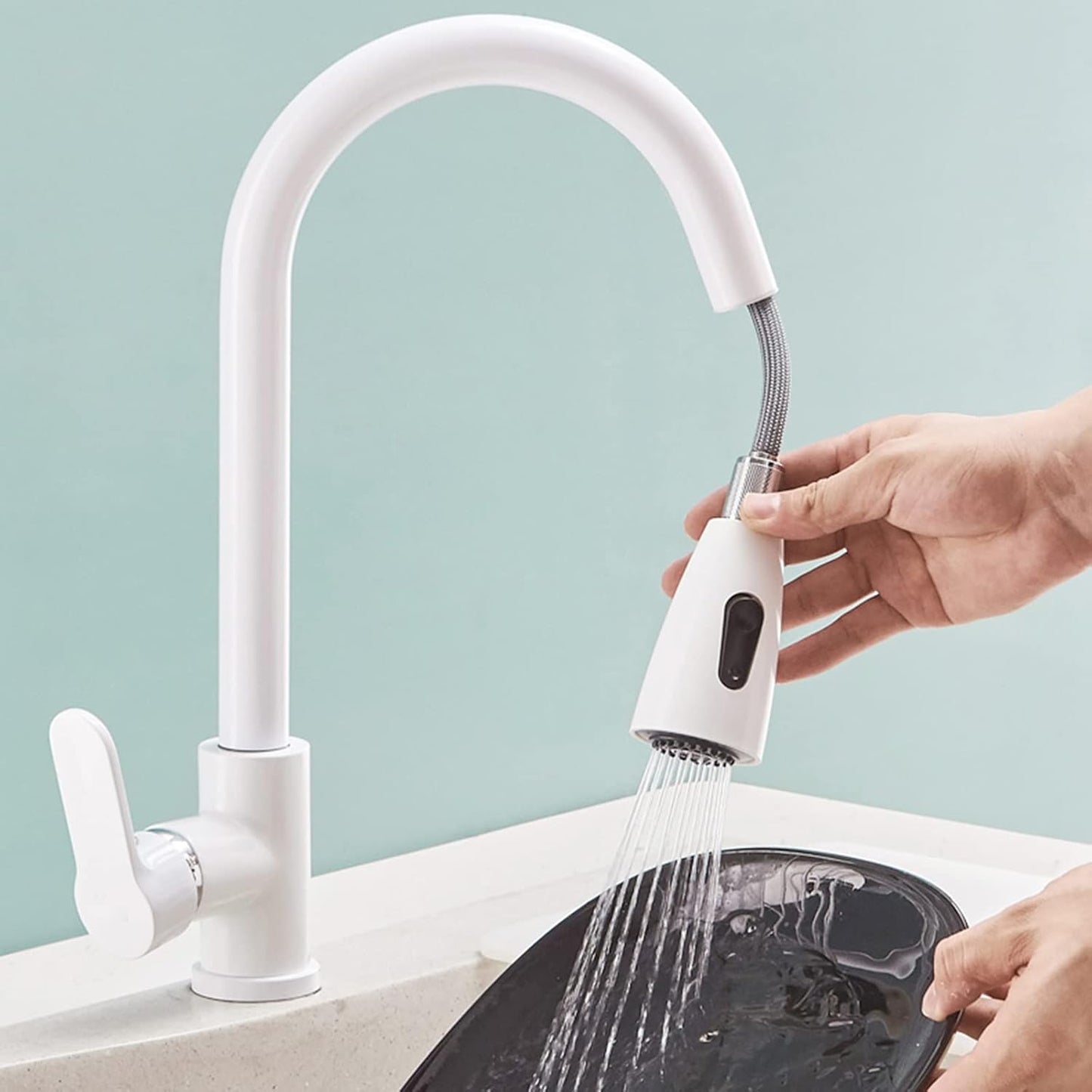 Halvike | Modern High Arc Swivel Spout Kitchen Sink Mixer Tap