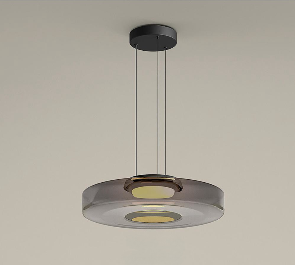 Ambera | Sleek Translucent Tiered Glass Pendant Lamp