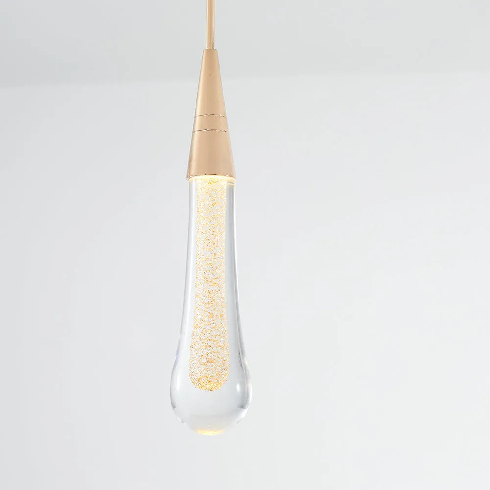 Voraele | Elegant Faceted Crystal Teardrop Pendant Light