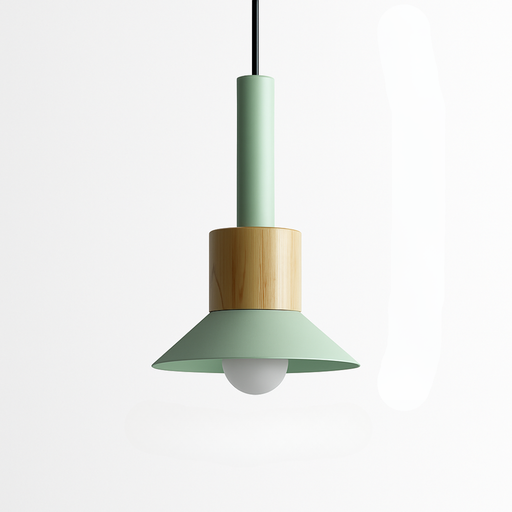 Briventa | Nordic Geometric Wood Metal Modern Pendant Ceiling Light