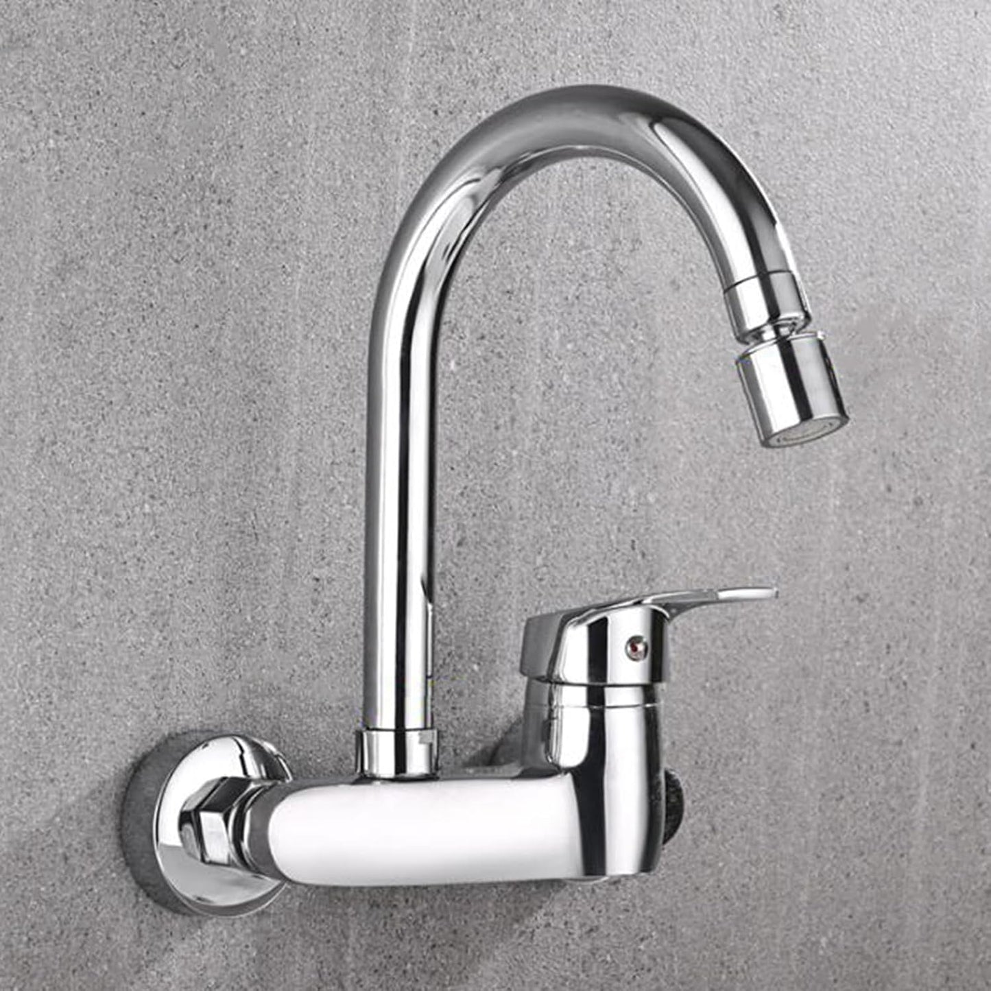 Arviden | Modern Wall Mounted Rotatable High Arc Kitchen Mixer Tap