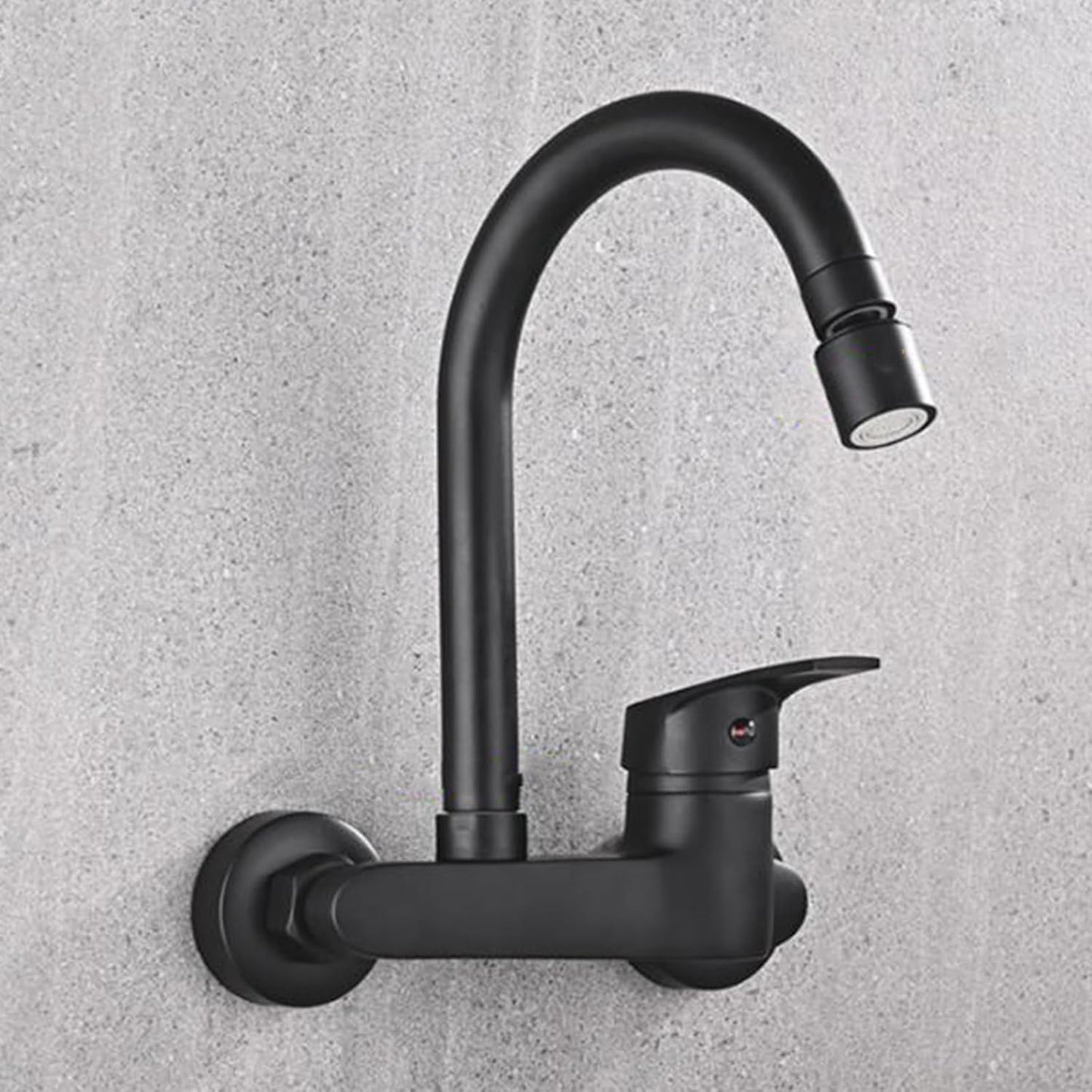 Arviden | Modern Wall Mounted Rotatable High Arc Kitchen Mixer Tap
