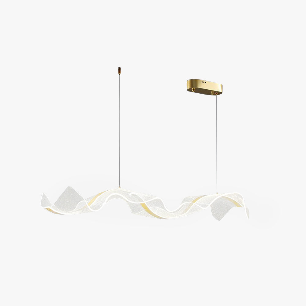 Selora | Linear Sinuous Wave Ribbon Pendant Light