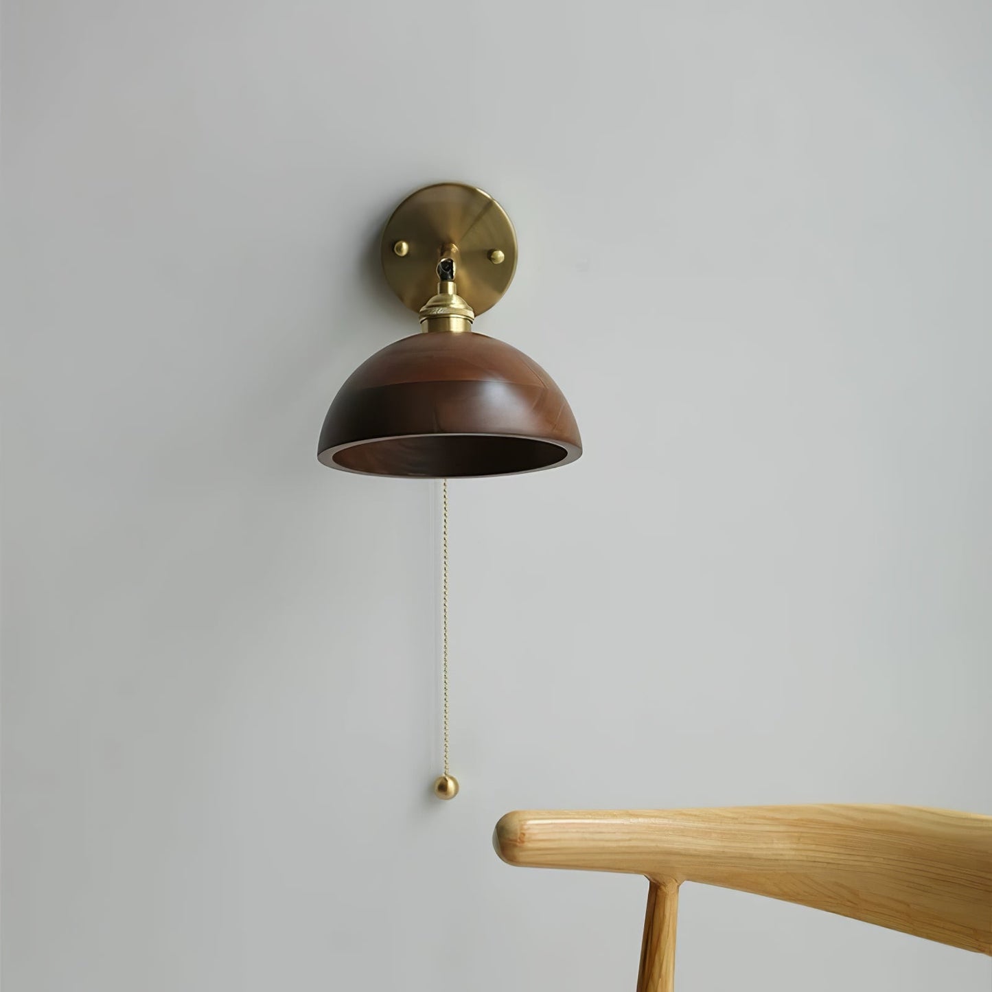 Thorgren | Midcentury Geometric Cone Silhouette Wooden Wall Light