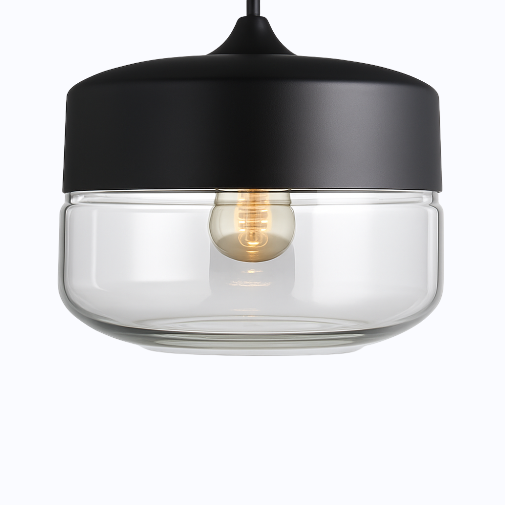 Verphine | Modern Industrial Glass Metal Loft Pendant Light