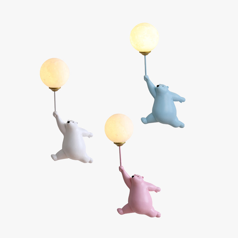 Bublo | Whimsical Bear Balloon Wall Light