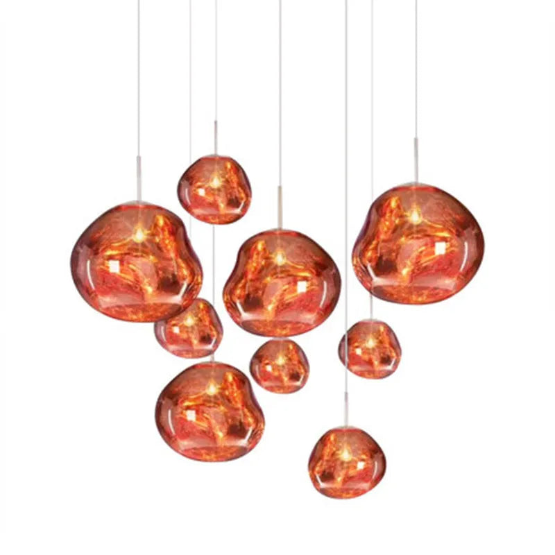 Zora | Modern Abstract Melted Glass Translucent Pendant Light