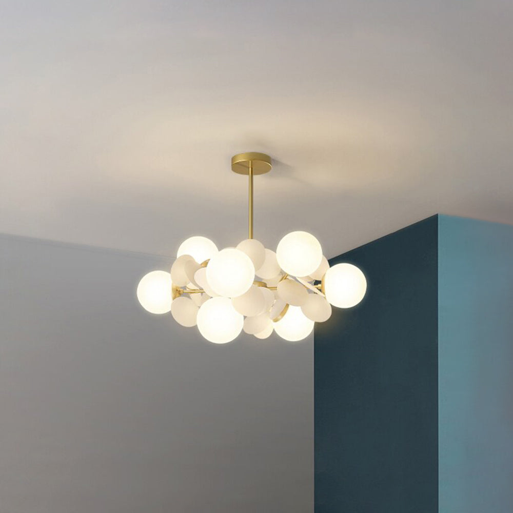 Florian | Luxury Geometric Branch Design Glass Orb Chandelier