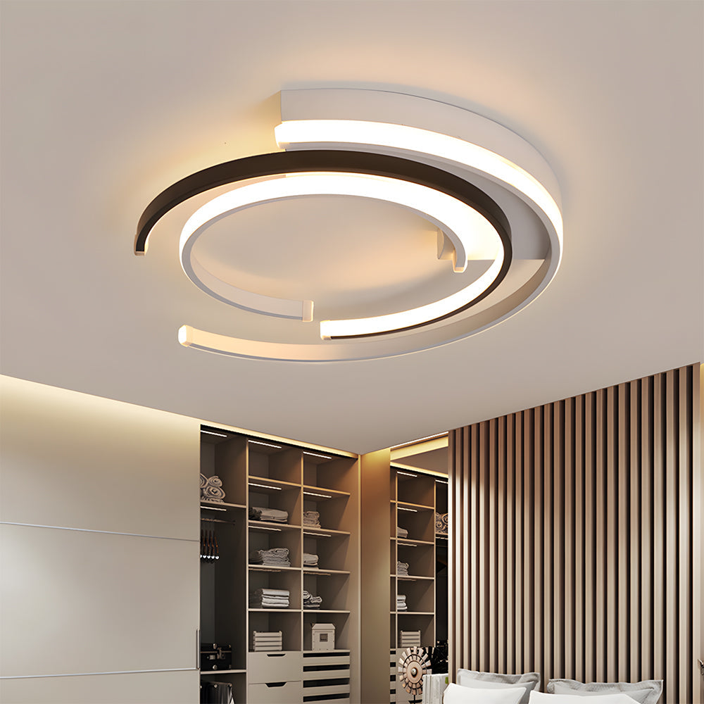 Eclipse | Modern Overlapping Ring Flush Mount Ceiling Light