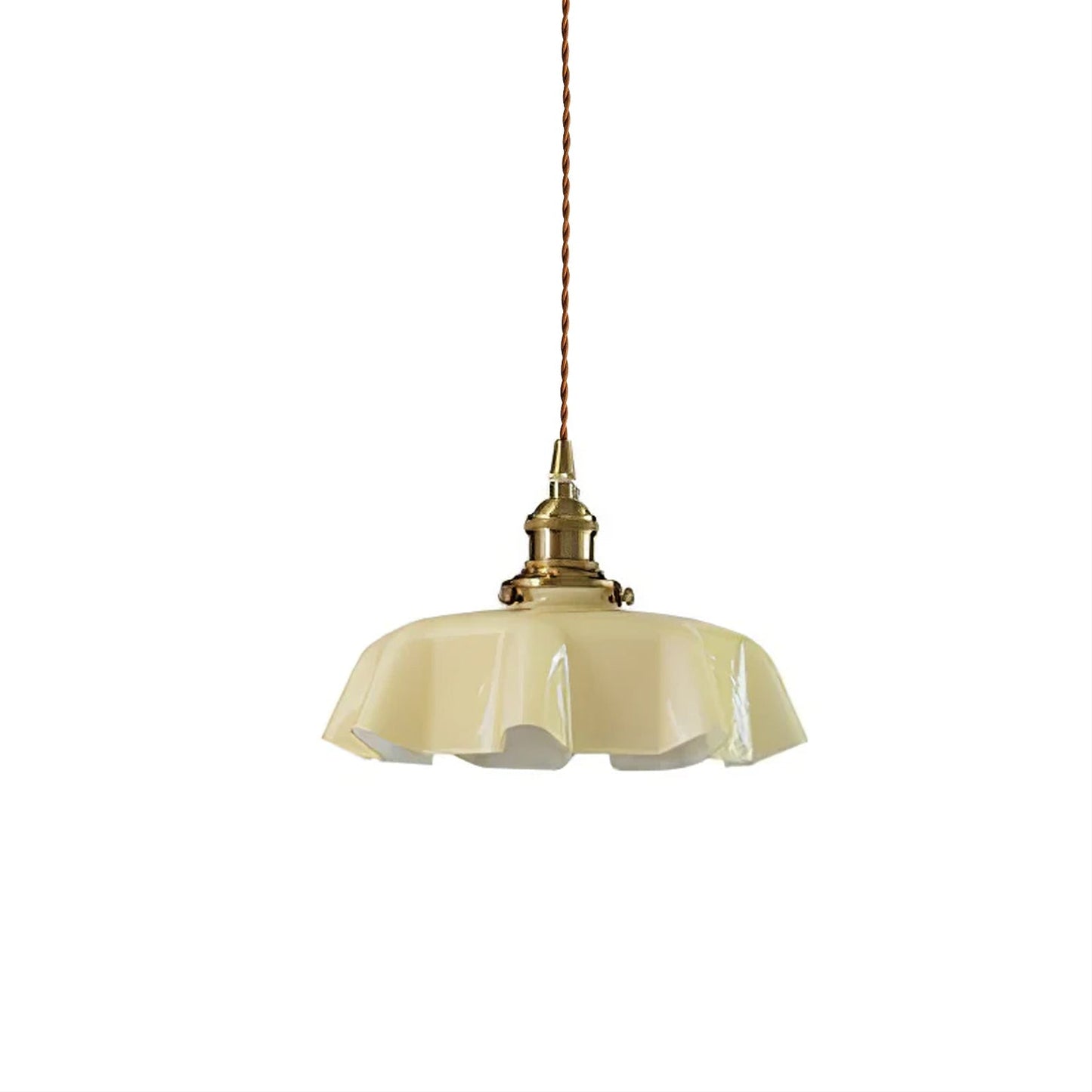 Kelvarna | Vintage Pleated Glass Fluted Pendant Light