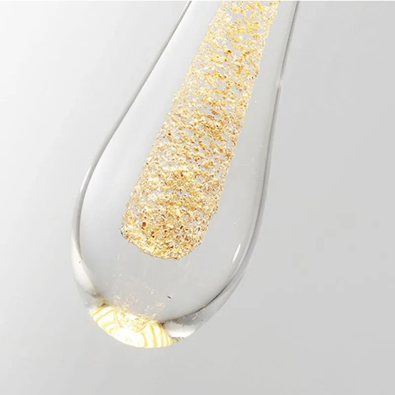 Voraele | Elegant Faceted Crystal Teardrop Pendant Light