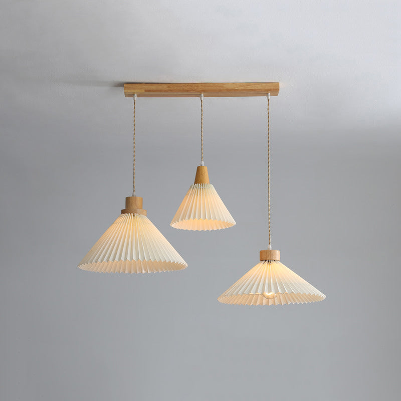 Luvithos | Architectural Cluster Plissé Pleated Timber Pendant Light