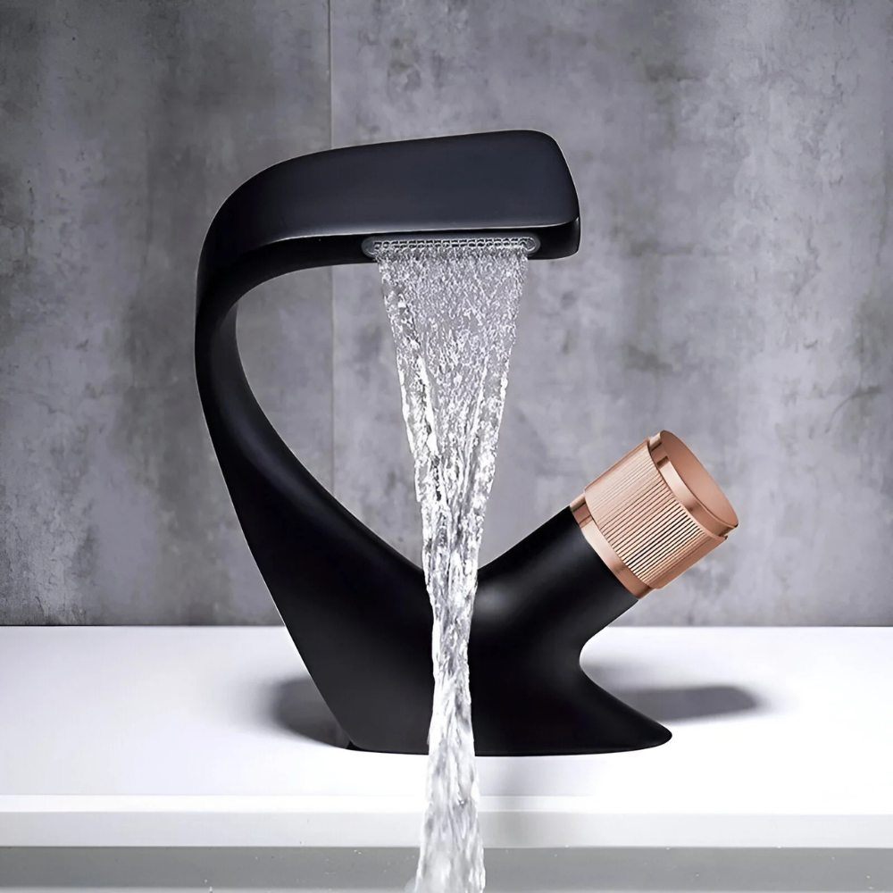 Cascata | Modern Waterfall Bathroom Basin Mixer Tap with Single Handle Control