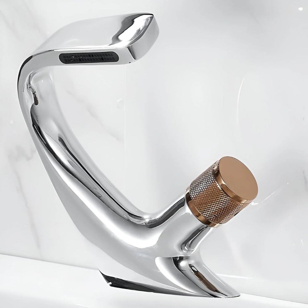 Cascata | Modern Waterfall Bathroom Basin Mixer Tap with Single Handle Control