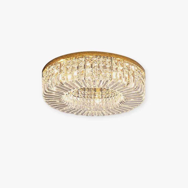 Elisse | Radiant Geometric Crystal Bloom Flush Mount Ceiling Light