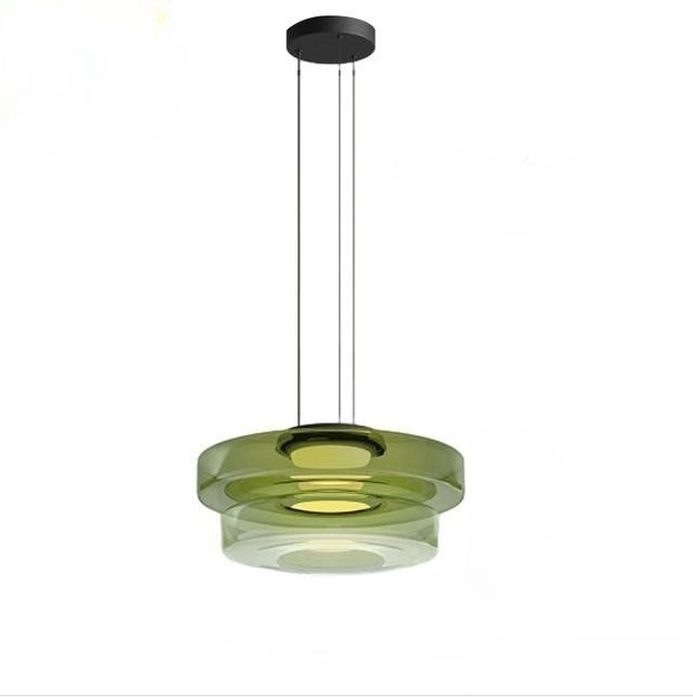 Ambera | Sleek Translucent Tiered Glass Pendant Lamp