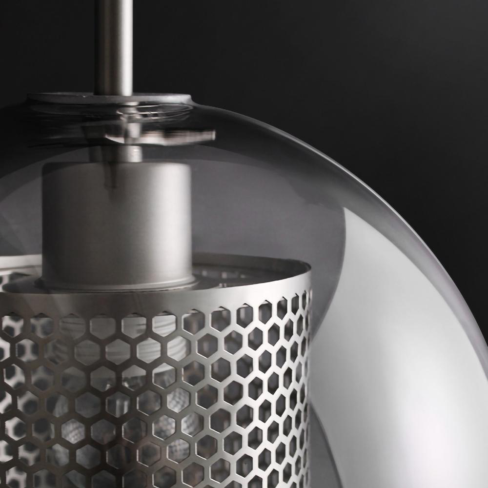 Cylura | Modern Clear Glass And Perforated Inner Lamp Pendant Light