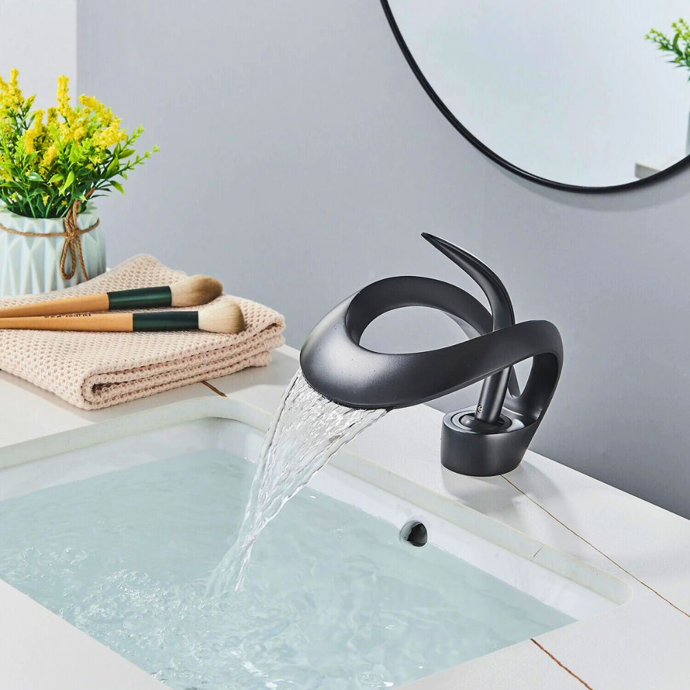 Elara | Artistic Bathroom Basin Mixer Tap with Single Lever Control