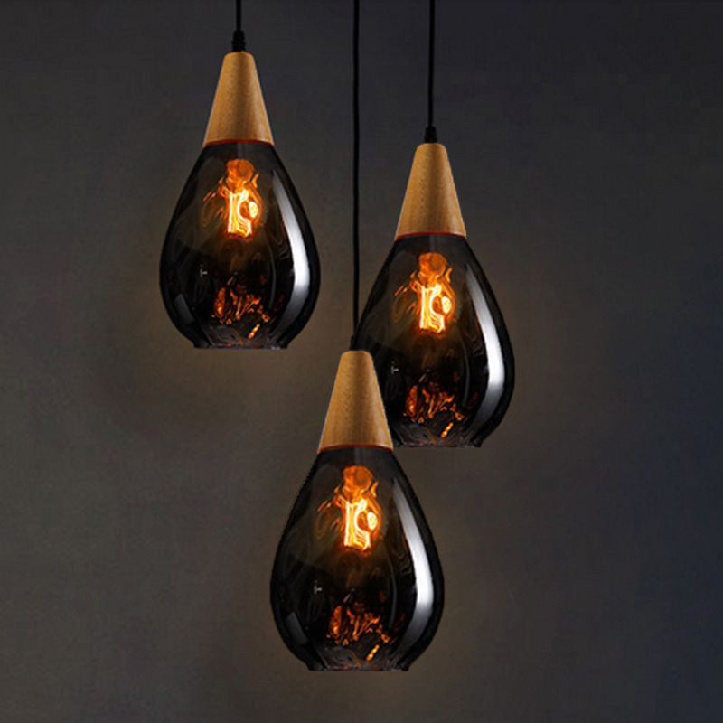 Niris | Minimalist Teardrop Textured Glass Pendant Light