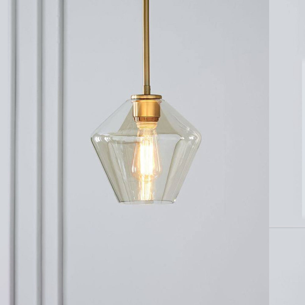 Niris | Nordic Diamond Shaped Geometric Glass Pendant Light