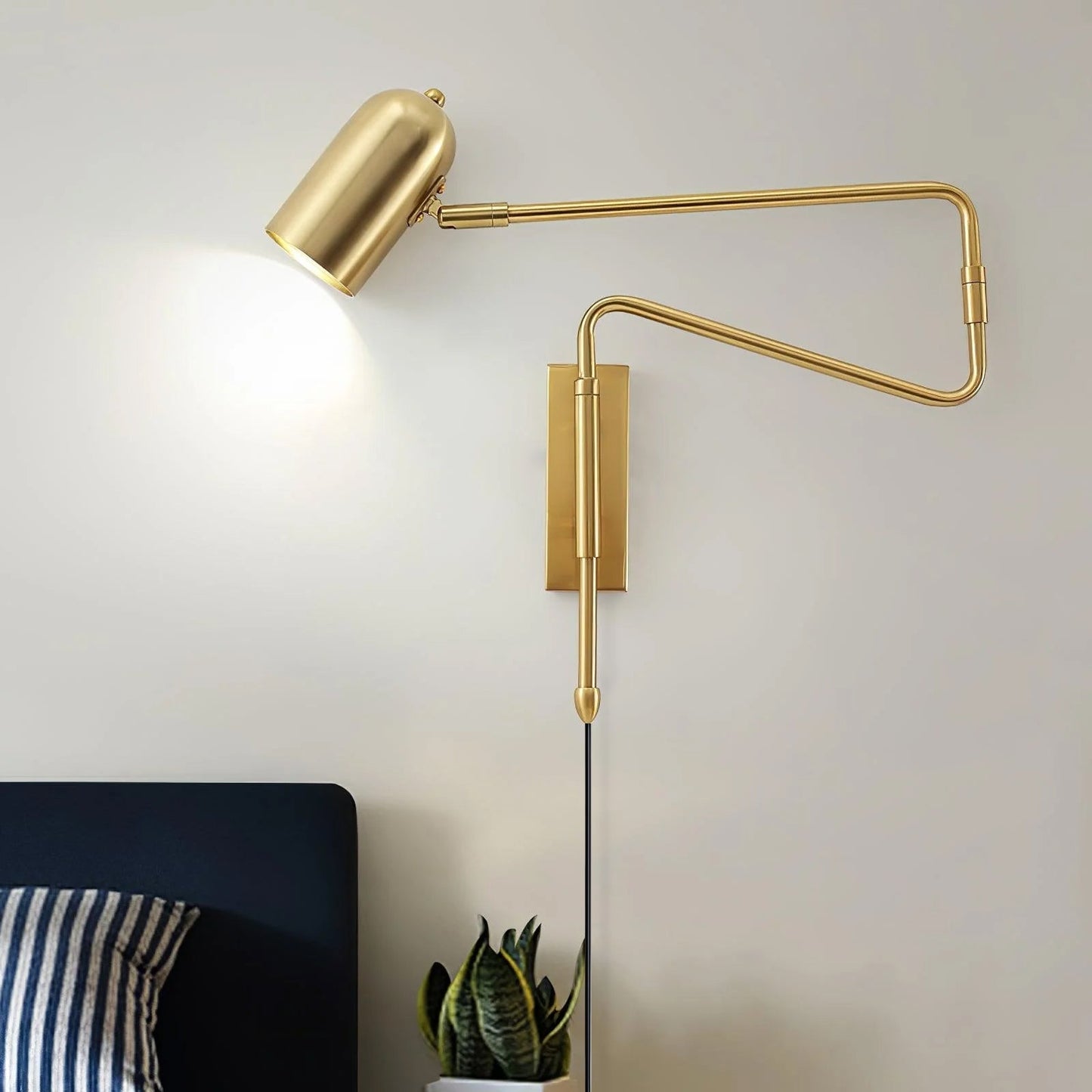 Kelsigore | Minimalist Swing Arm Rotatable Geometric Functional Wall Light