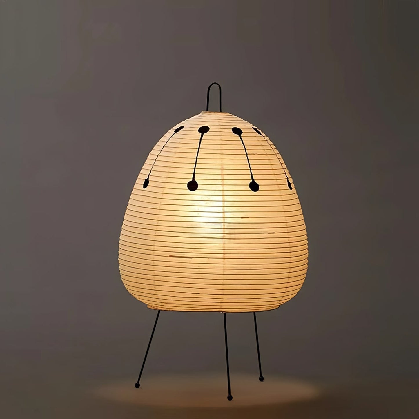 Kryntaleo | Japanese Ribbed Bamboo Silhouette Oriental Accent Table Lamp