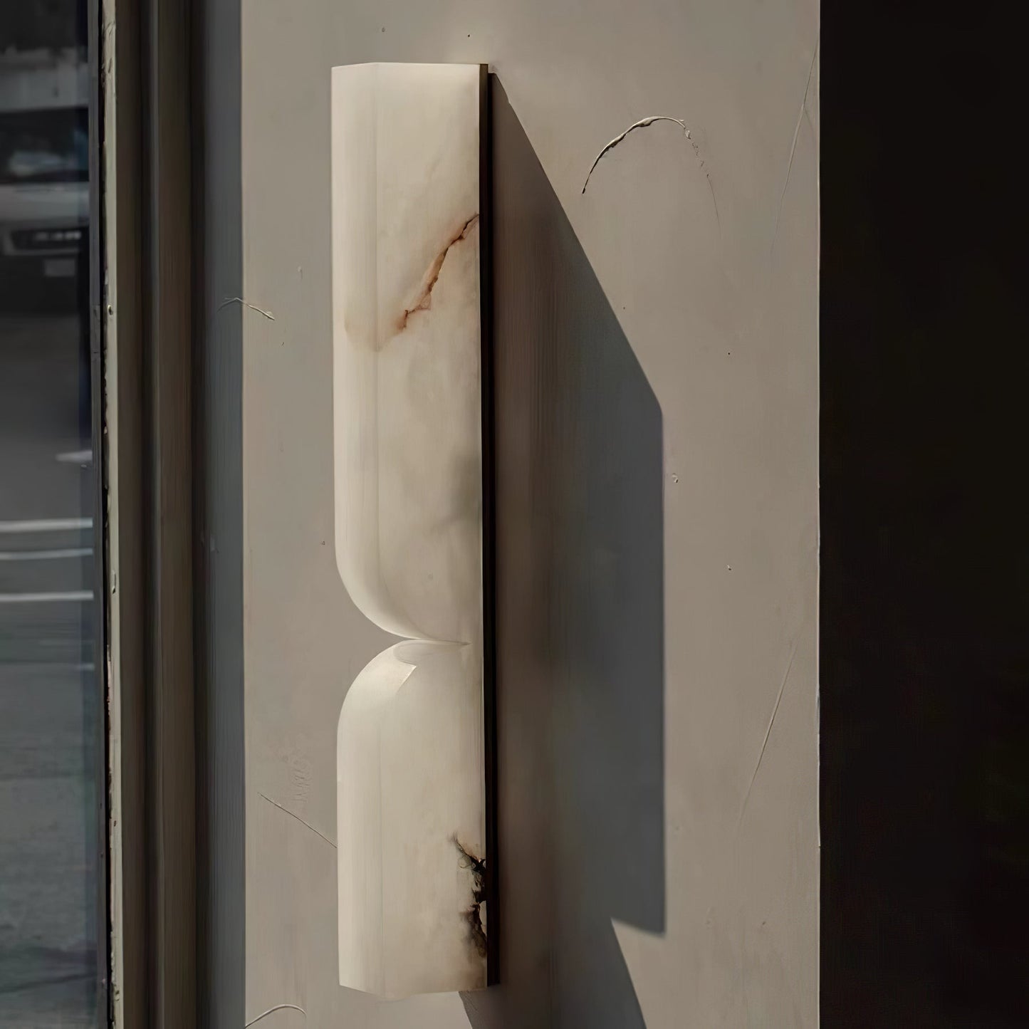 Marbrisso | Minimalist Carved Alabaster Stone Wall Light