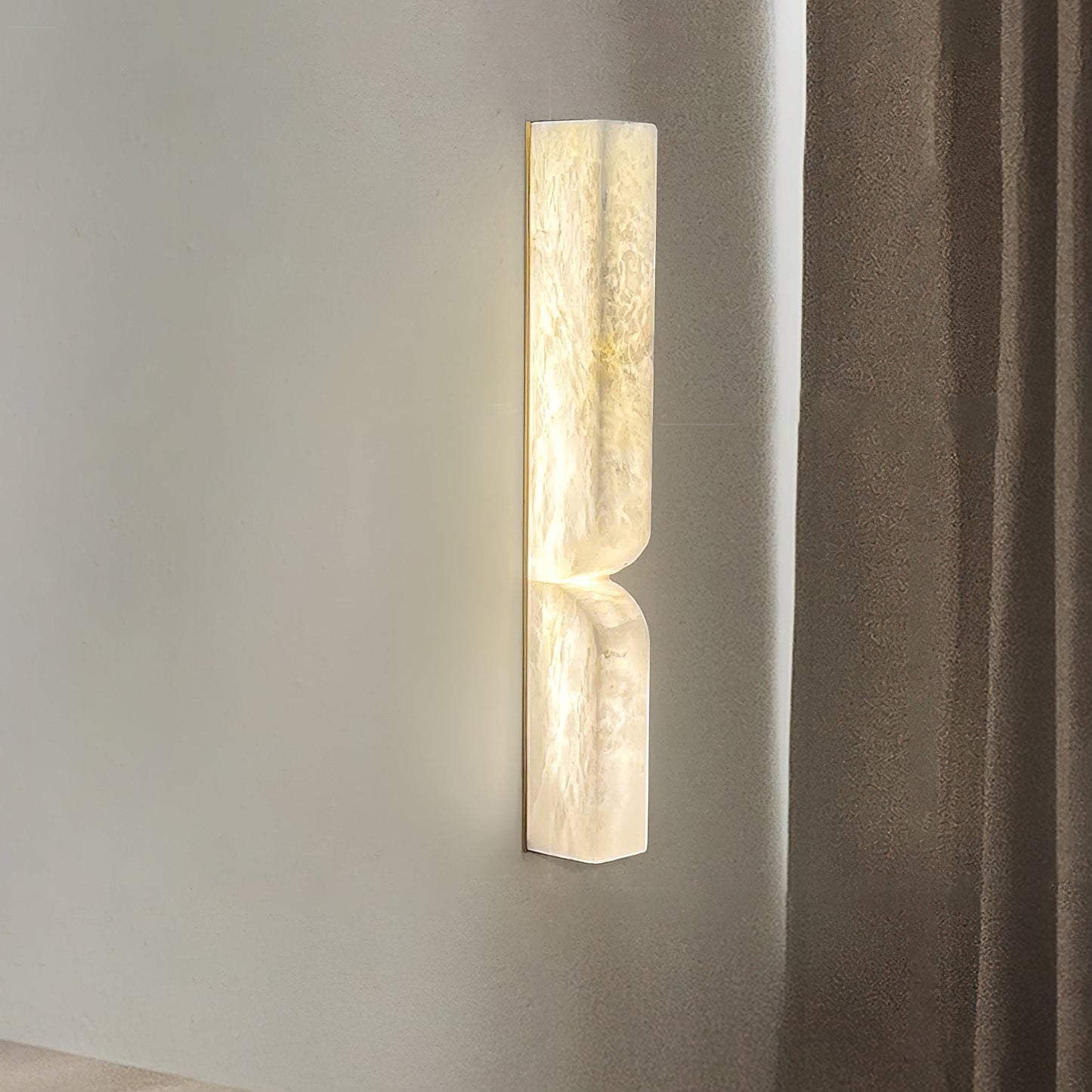 Marbrisso | Minimalist Carved Alabaster Stone Wall Light