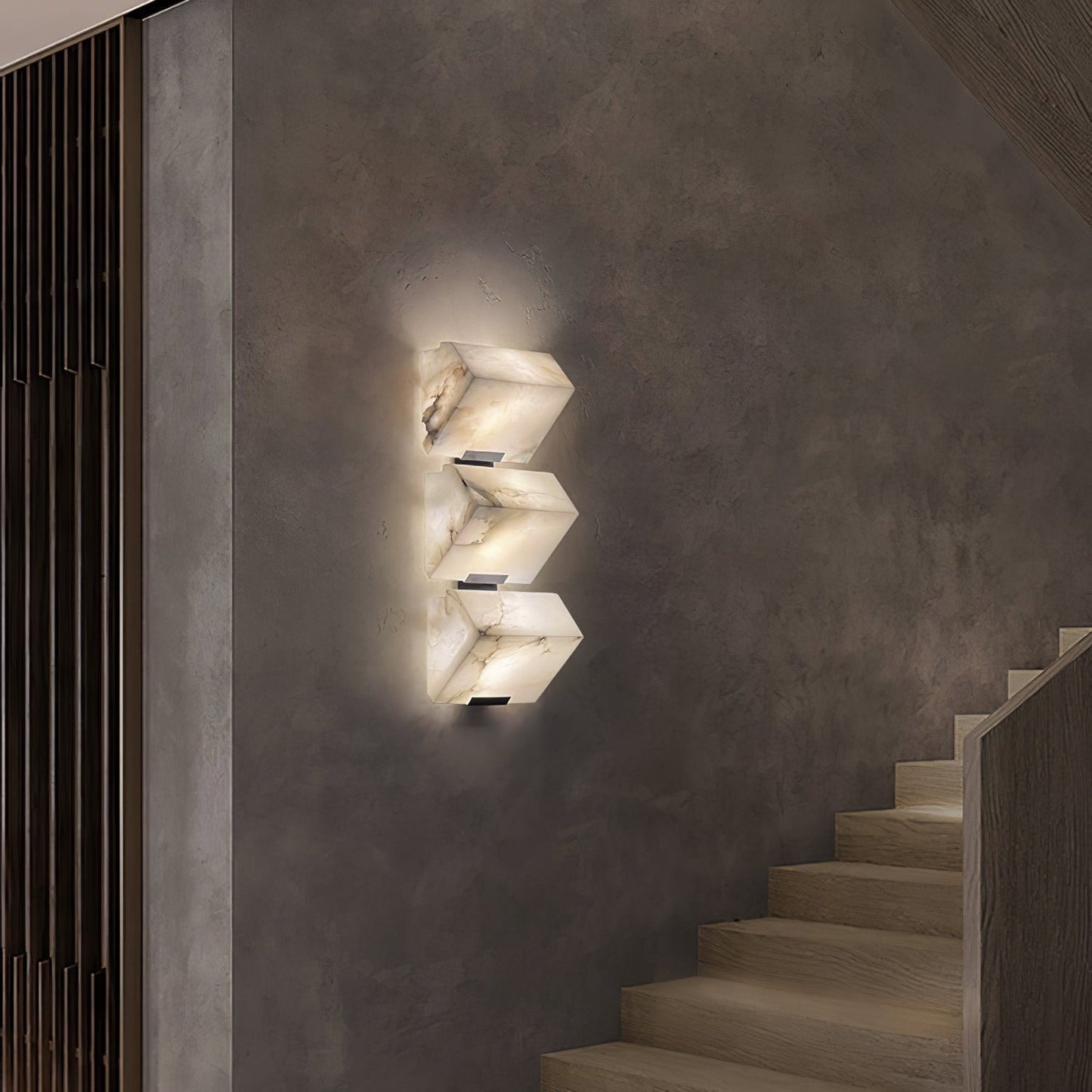 Luvidior | Architectural Column Alabaster Stone Blocks Wall Light