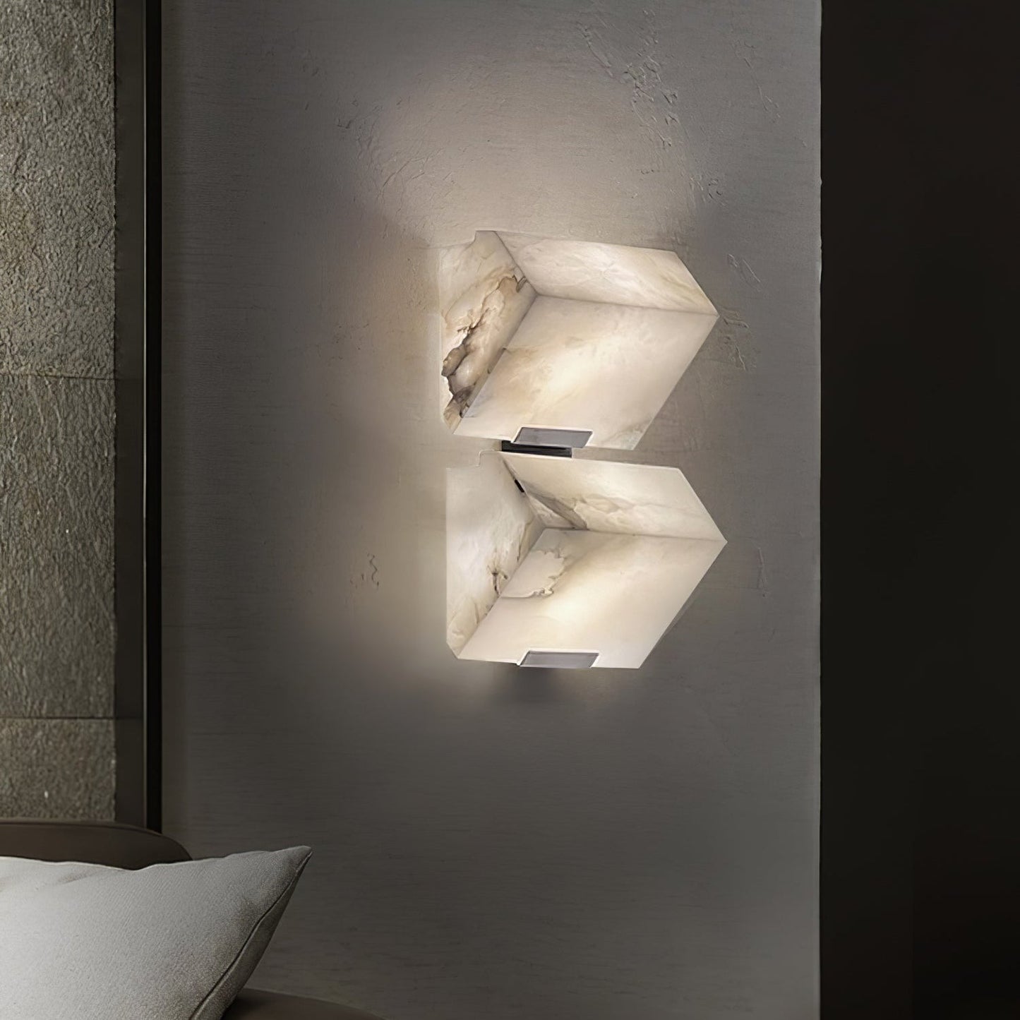 Luvidior | Architectural Column Alabaster Stone Blocks Wall Light