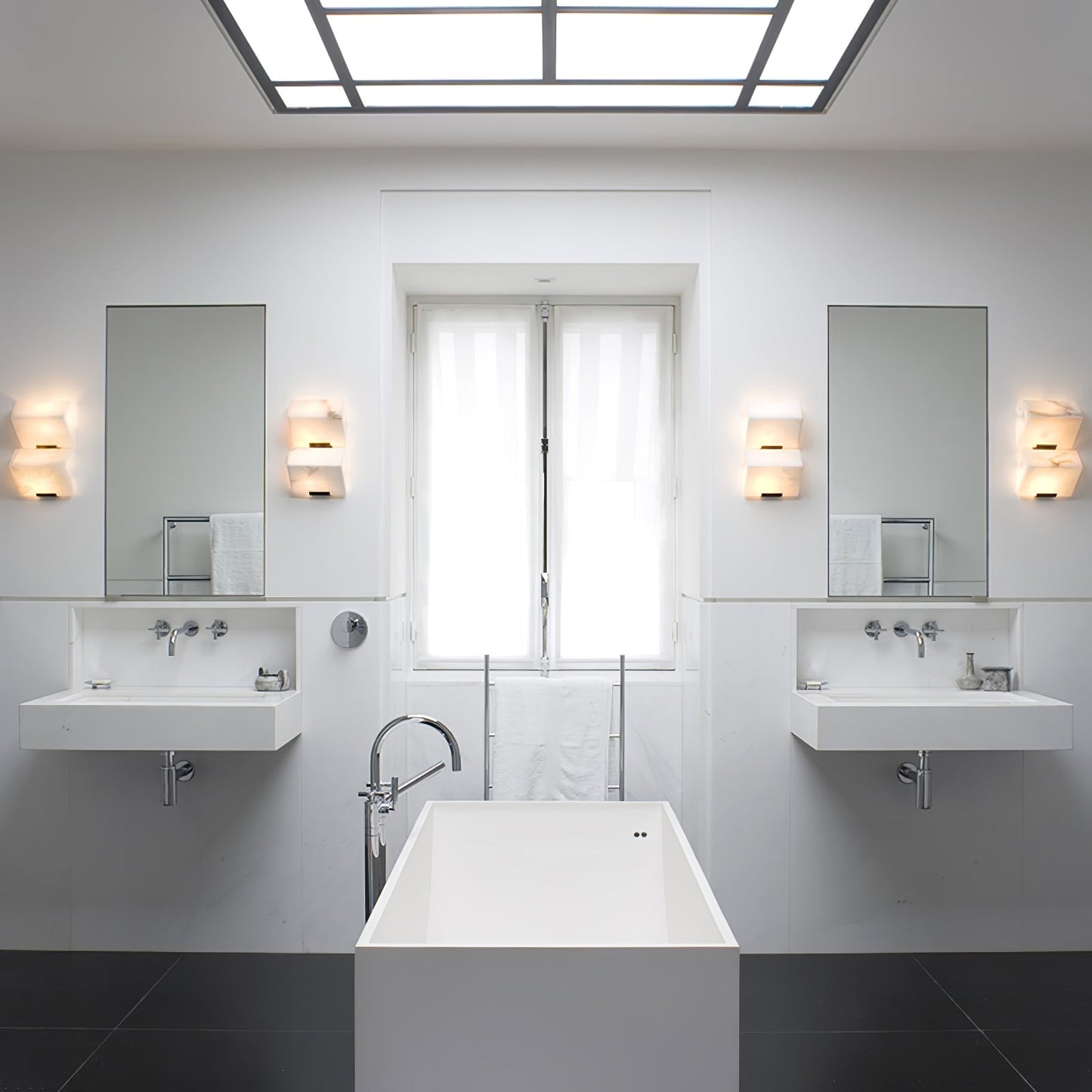 Luvidior | Architectural Column Alabaster Stone Blocks Wall Light