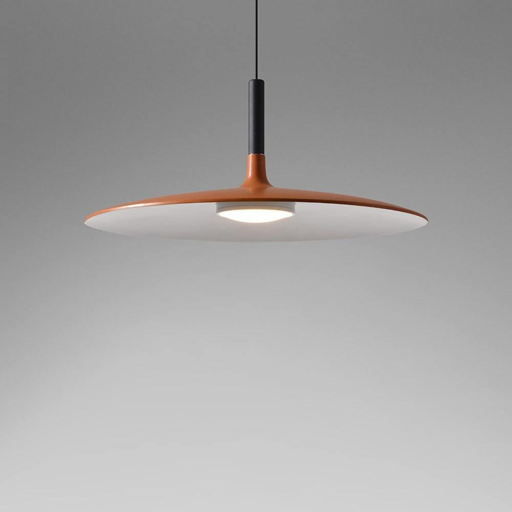 Thaloric | Minimalist Industrial Aluminum Flat Disc Pendant Light